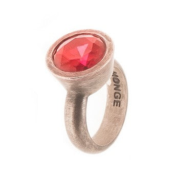 anillo botton rojo