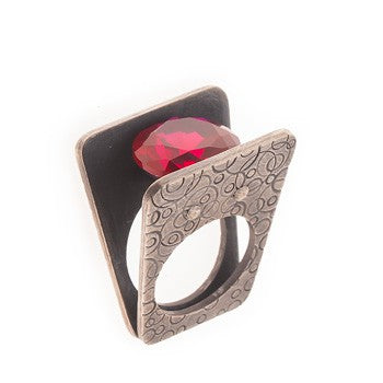 anillo plane rojo