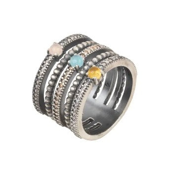 ANILLO SANTORINI TRICOLOR