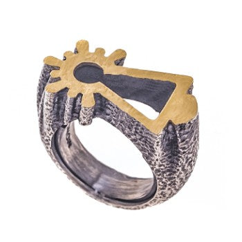 ANILLO VIRGEN ORO Y PLATA