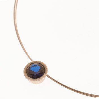 colgante botton azul