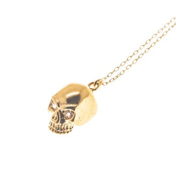 colgante calavera diamond myadn dorado