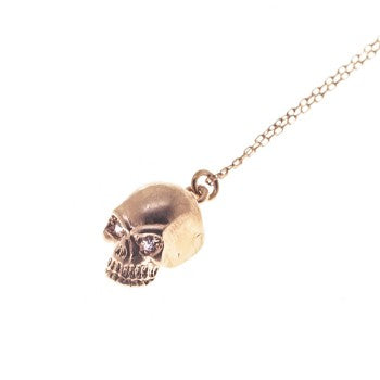 colgante calavera diamond myadn rosa