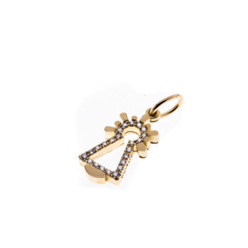 COLGANTE PEQUEÑO VIRGEN ORO DIAMANTES