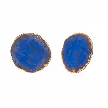 pendiente arpillera fili plaza azul