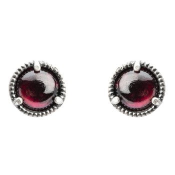 pendientes raive boton plata