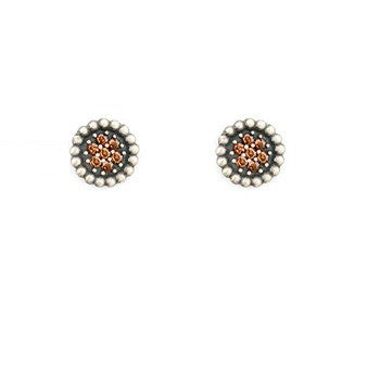 PENDIENTES SUNFIELD BOTON COÑAC