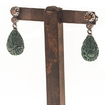 PENDIENTES BAROQUE VERDE II