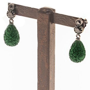 PENDIENTES BAROQUE VERDE