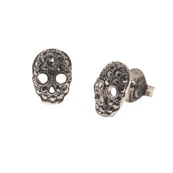 PENDIENTES CALAVERAS NEGRO