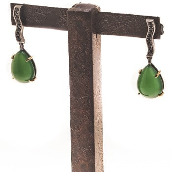 pendientes drop verdes