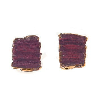 pendientes fragmentos rojo fili plaza