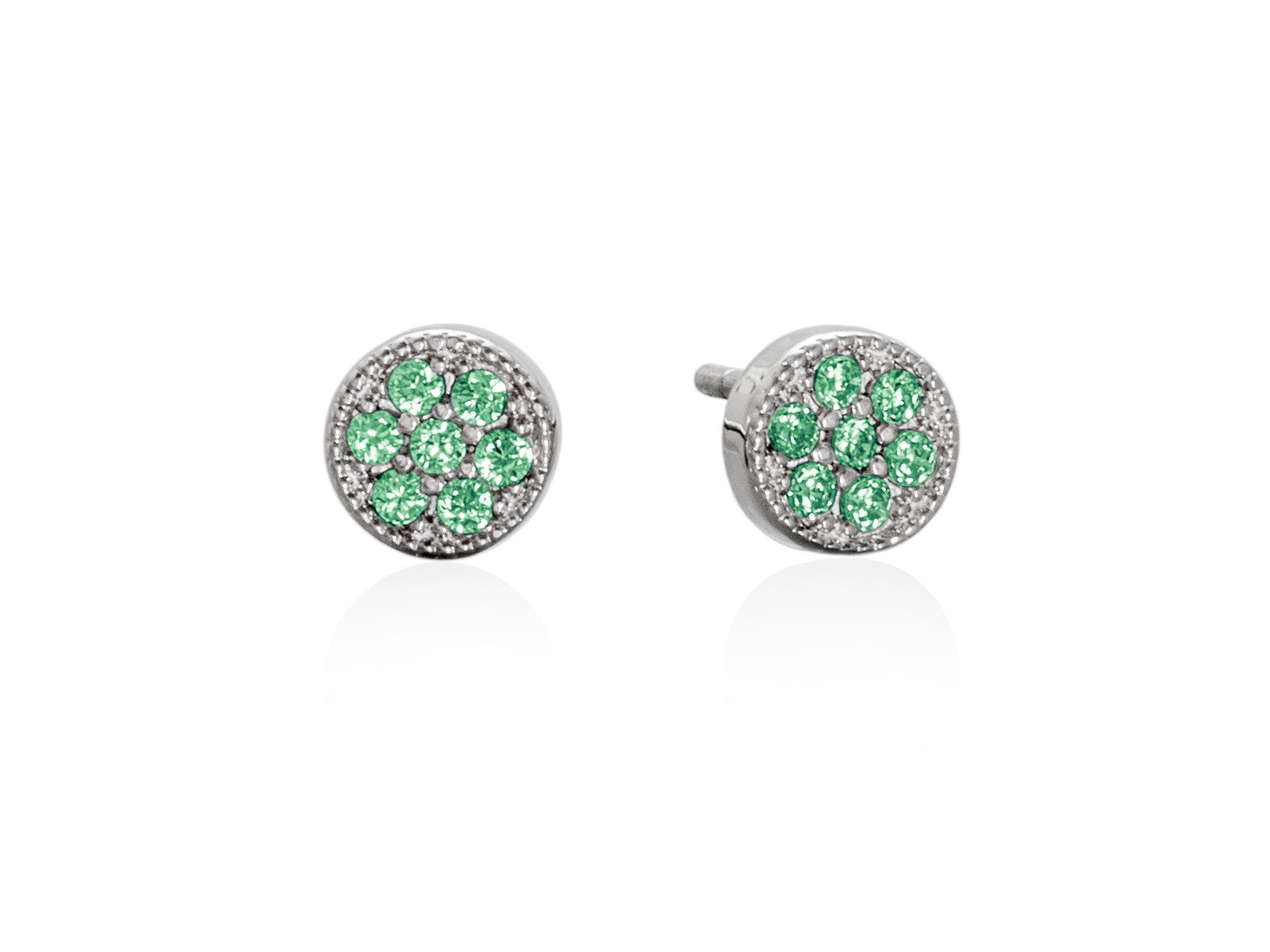 pendientes jour verde plata