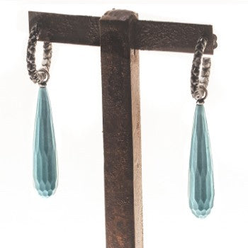 pendientes love small agata turquesa