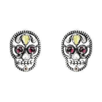 pendientes raive calavera cuore boton