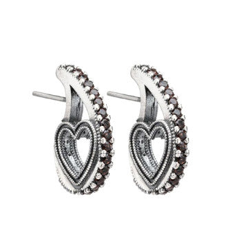 pendientes raive gota cuore negro