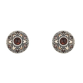 pendientes sunfield mandala granate