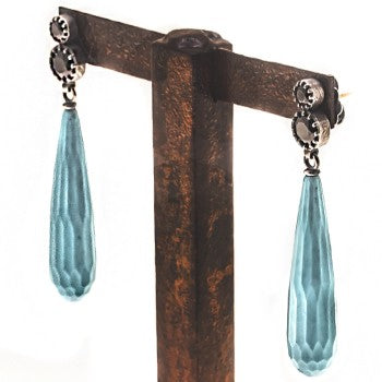 pendientes tear turquesa