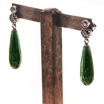 pendientes tear verde