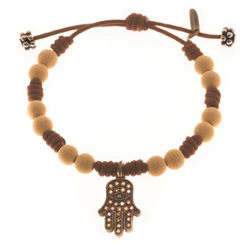 PULSERA MANO DE FATIMA ROCA VOLCANICA