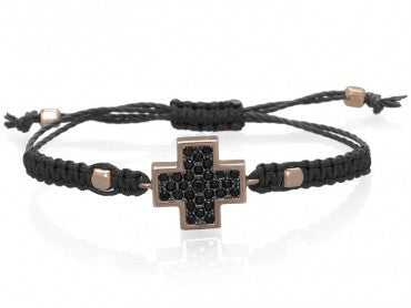 pulsera cruz pave