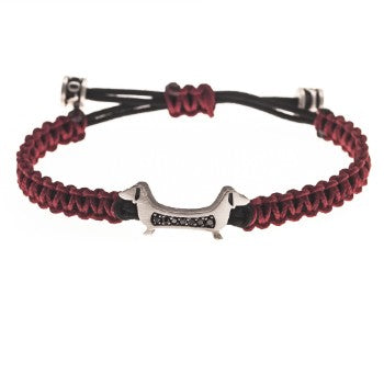 pulsera m&t diamantes negros (granate)