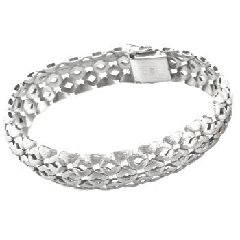 PULSERA MYADN CALADA PLATA
