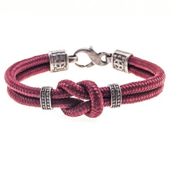 pulsera simple knot granate
