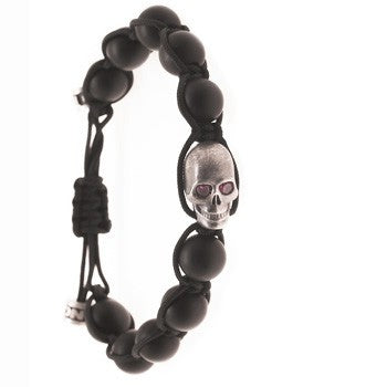 PULSERA SKULL RUBI BALLS