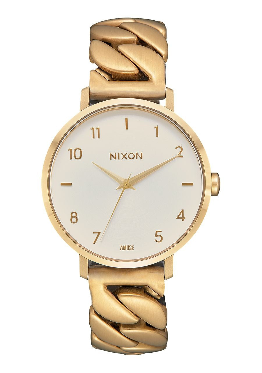 RELOJ NIXON ARROW CHAIN GOLD VANILLA