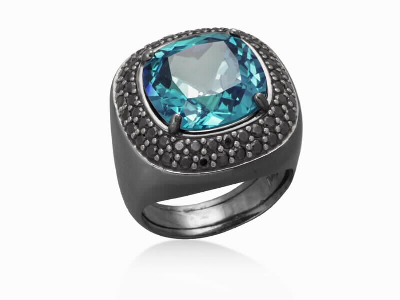 ANILLO JAIPUR ZAFIRO AZUL