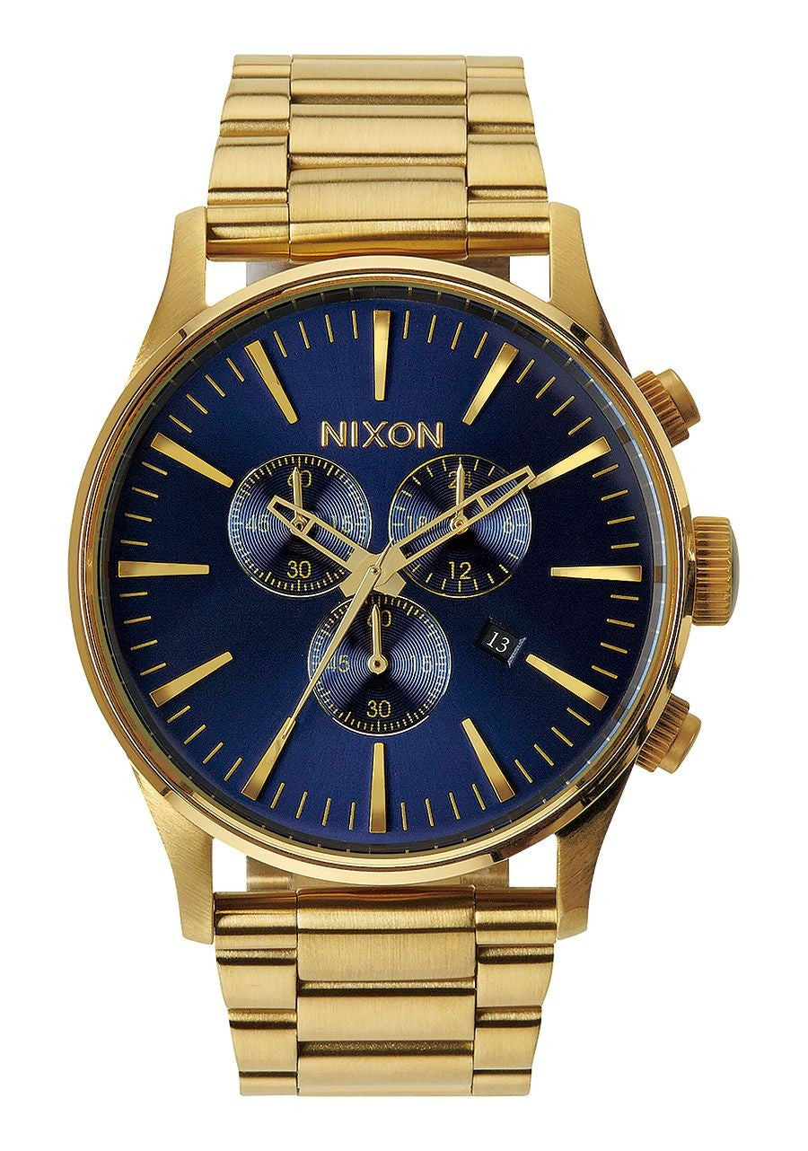 RELOJ NIXON SENTRY CHRONO DORADO