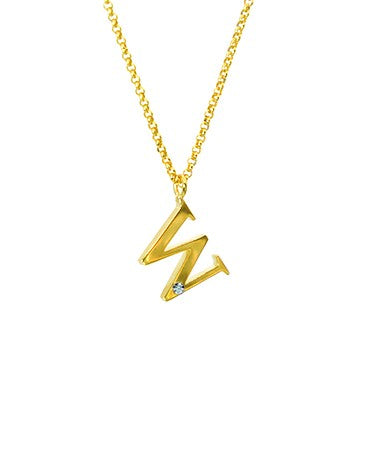 colgante mon petit letra w